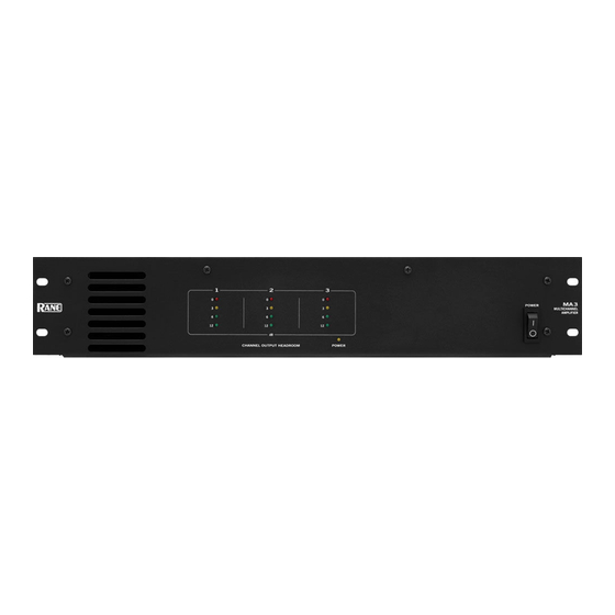 Rane MA 3 Operator's Manual