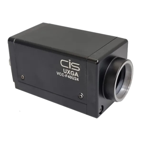 CIS VISION analog VCC-F40U24 Product Specification & Operational Manual