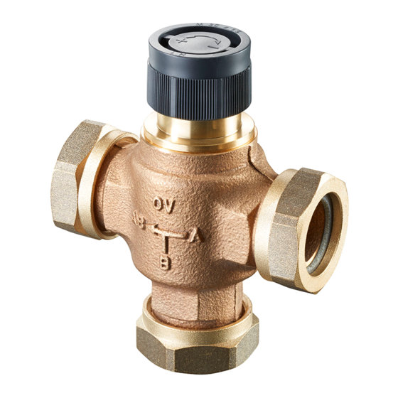 oventrop Tri-M TR Installation And Operating Instructions For The Specialised Installer
