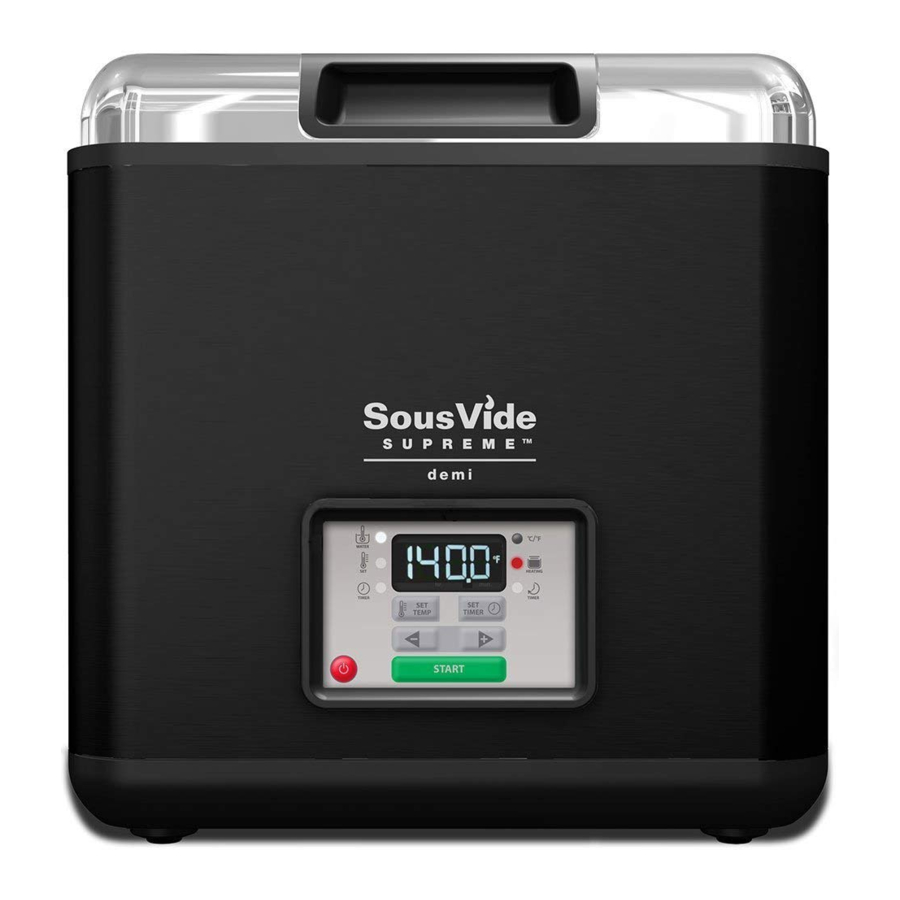 SousVide Supreme Demi - Oven Manual
