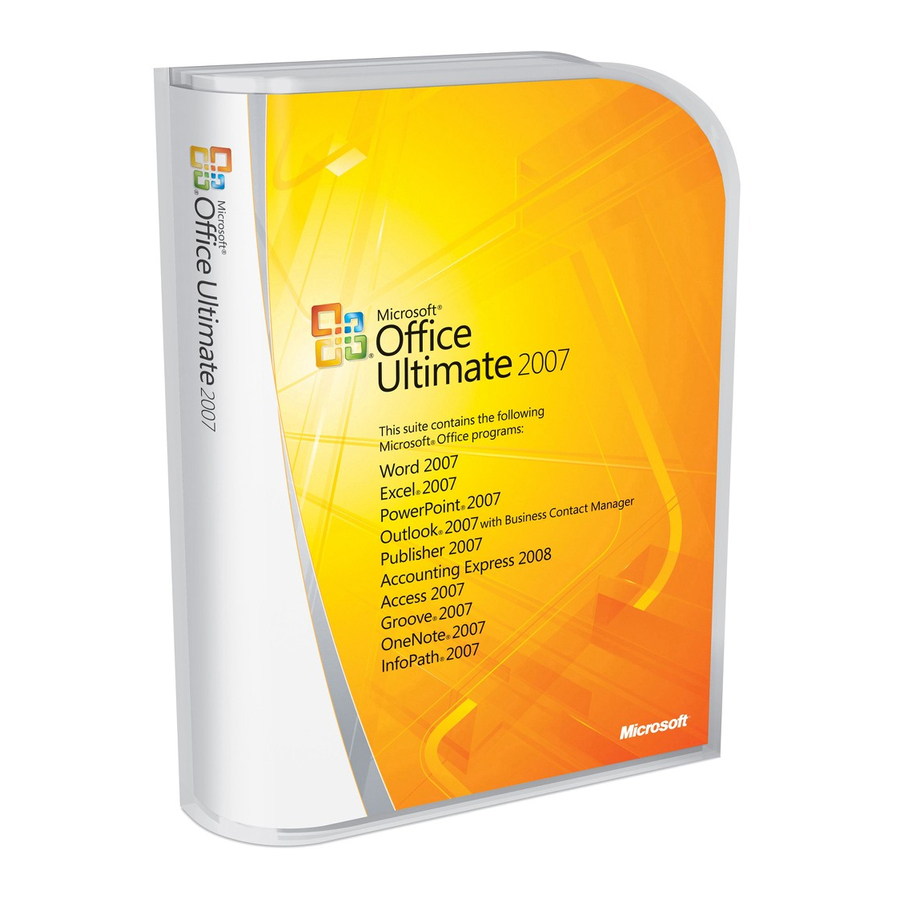Microsoft 065-04940 - Office Excel 2007 Manuals