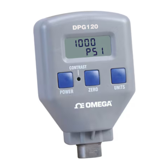 Omega DPG110/120 User Manual