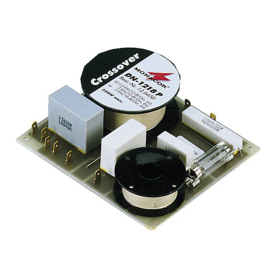 Monacor DN-1218P Instructions