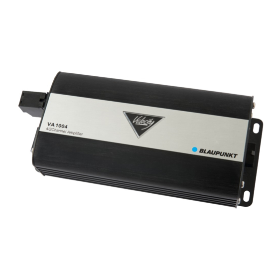 Blaupunkt Velocity VA 1004 Quick Start Manual