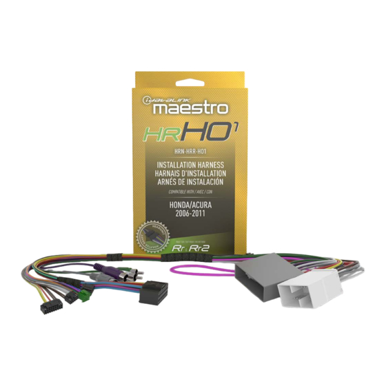 iDataLink Maestro HRR-HO1 Installation Manual