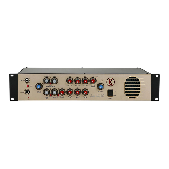 Eden World Tour Pro Series Quick Start Manual