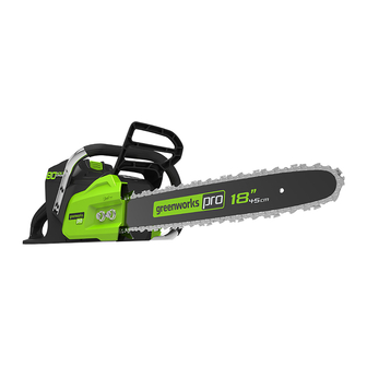 Greenworks discount chainsaw beeping