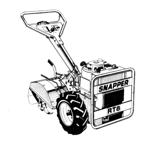 Snapper RT8 Safety Instructions And Operator's Manual