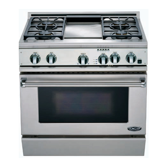 User Manuals: DCS RDT-366 Dual Fuel Range