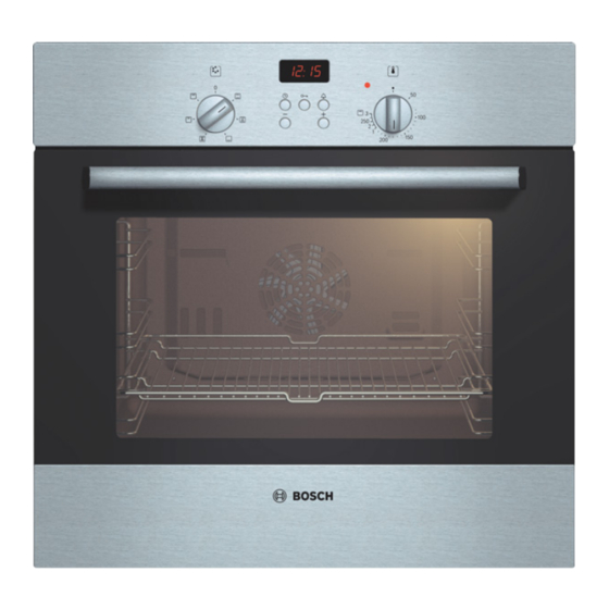 Bosch HBN231E0 Quick Manual