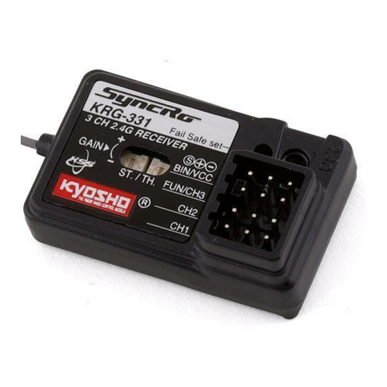 Kyosho Syncro KRG-331 Instruction Sheet
