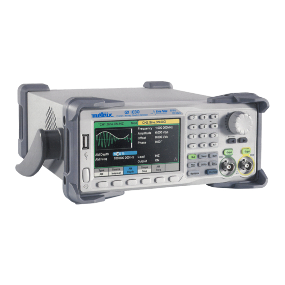 Metrix GX-1030 Quick Start Manual