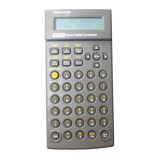 Tektronix TSG 601 Service Manual