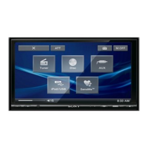 Sony XAV-722 Car Receiver Manuals