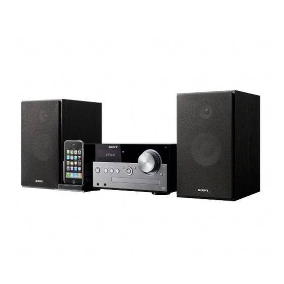 Sony CMT-MX500i Operating Instructions