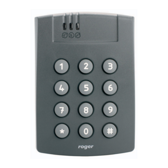 Roger PRT62MF Installation Manual