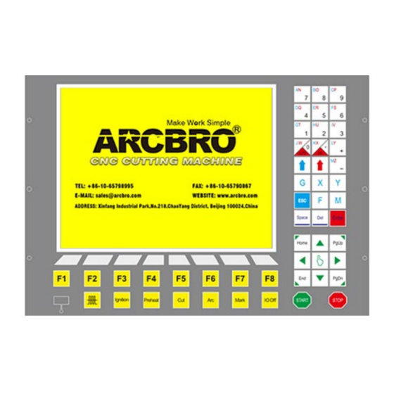 ARCBRO F2000 Tube Series Cutting Machine Manuals