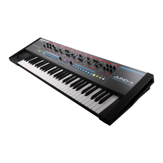 Roland JUNO-X Startup Manual