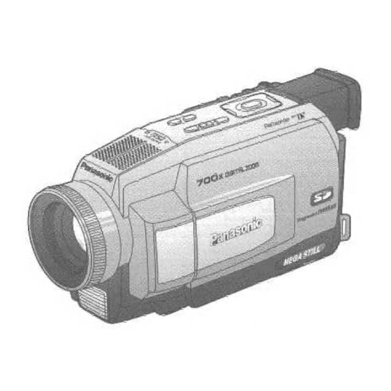 Panasonic Digital Palmcorder Multicam PV-DV92 Operating Instructions Manual