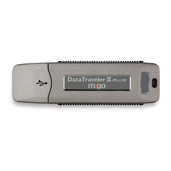 Kingston Technology DataTraveler II Plus Migo Edition Quick Start Manual