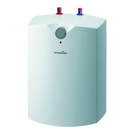 Gorenje GT 10 U User Manual