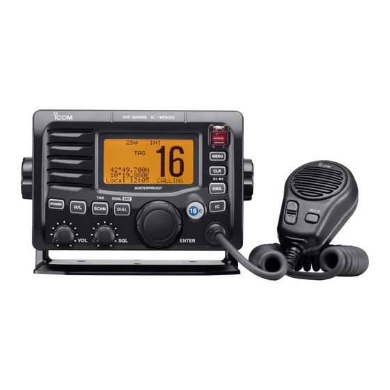 Icom IC-M505 Instruction Manual