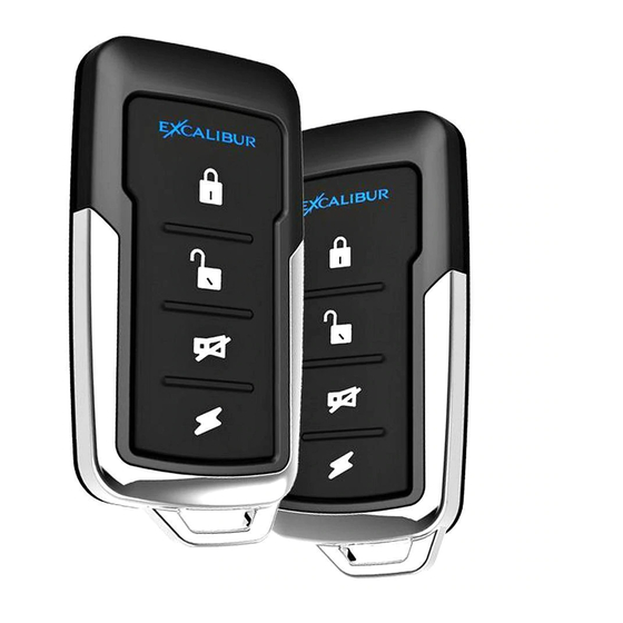 Excalibur car shop alarm remote