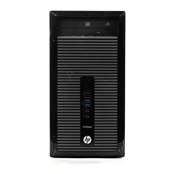 HP ProDesk 405 G1 Microtower Maintenance And Service Manual