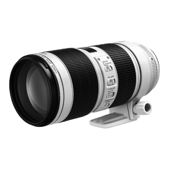 Canon EF70-200 mm f/2.8L IS II USM Instructions Manual