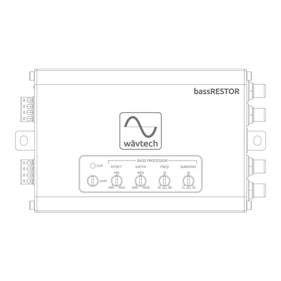 Wavtech bassRESTOR Owner's Manual