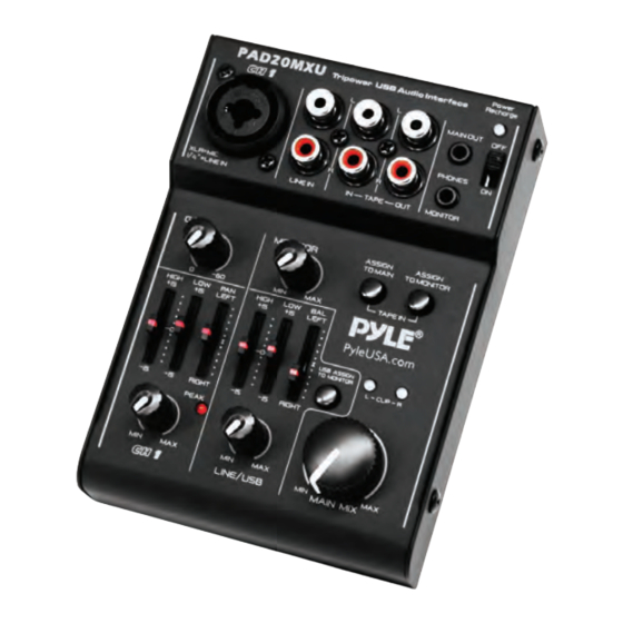 Pyle PAD20MXU User Manual
