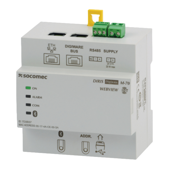 socomec DIRIS Digiware M-50 Instruction Manual