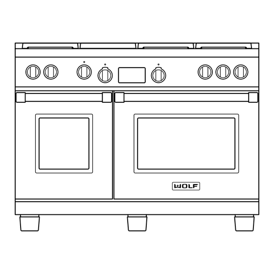Wolf DUAL FUEL RANGES Installation Instructions Manual