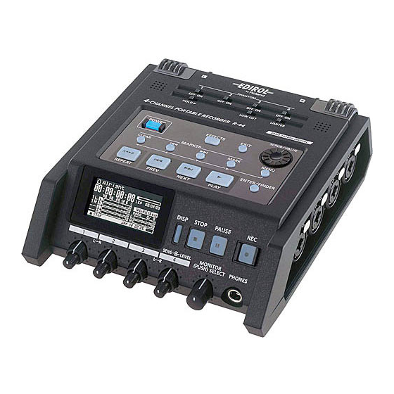 Edirol R-44 - PRACTICAL GUIDE Manual