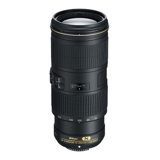 Nikon ED 200mm f/4 D IF Instruction Manual