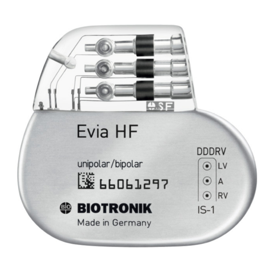 BIOTRONIK Evia HF Technical Manual