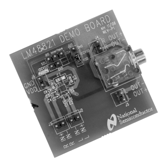 National Semiconductor LM48821 User Manual