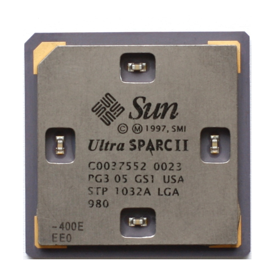 Sun Microsystems UltraSPARC-I Manuals