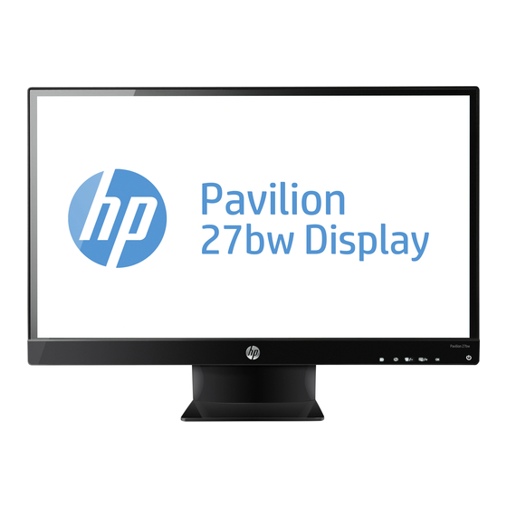 HP Pavilion 27bw Product End-Of-Life Disassembly Instructions