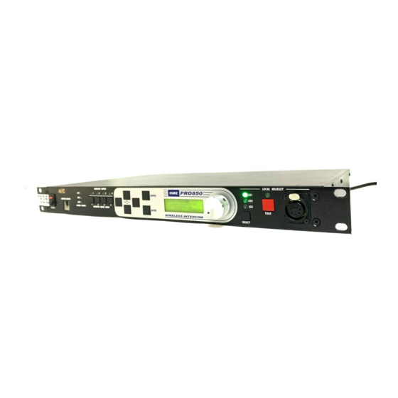 HME PRO850 Quick Start Manual