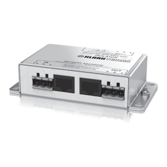Klark Teknik QFLEX ISOLATOR Quick Start Manual