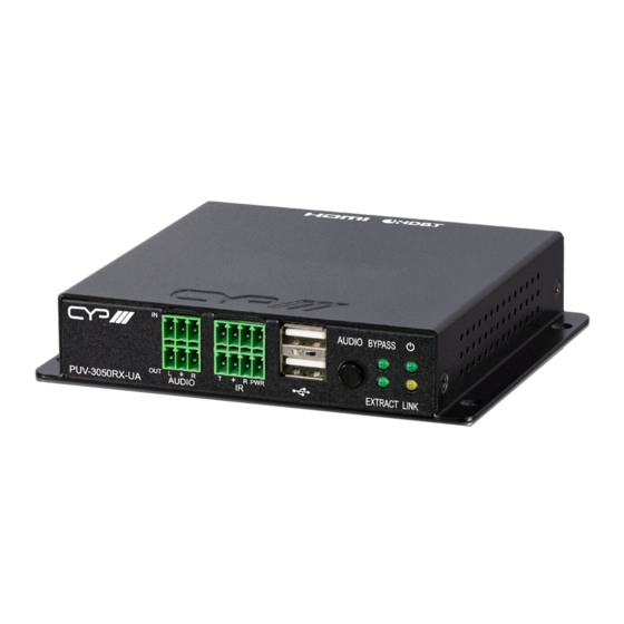 CYP PUV-3050RX-UA Operation Manual