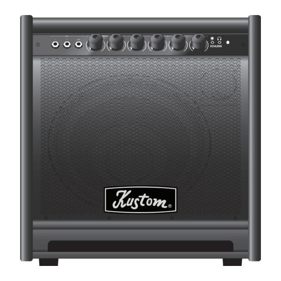 User Manuals: Kustom KDA200 Drum Amplifier