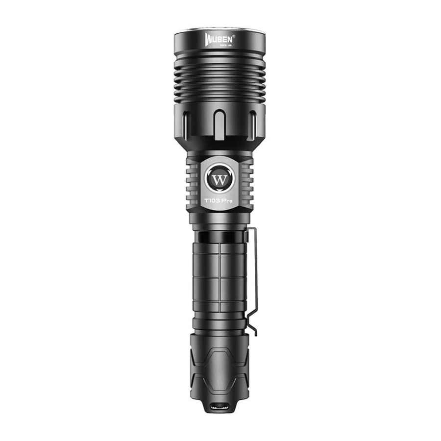 WUBEN T103 Pro, T103W Pro - 1280 LM Tactical Flashlight Manual