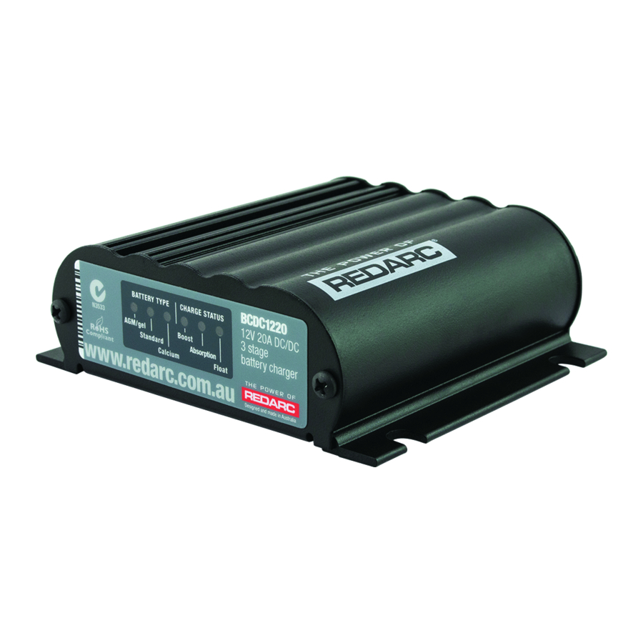 REDARC BCDC1220, BCDC1220-IGN - Dual Input Multi-Stage Battery Charger Manual
