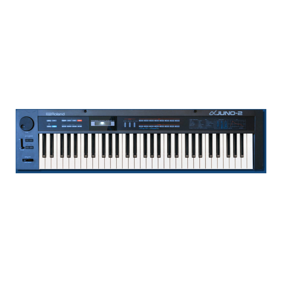 Roland alpha JUNO-2 Owner's Manual