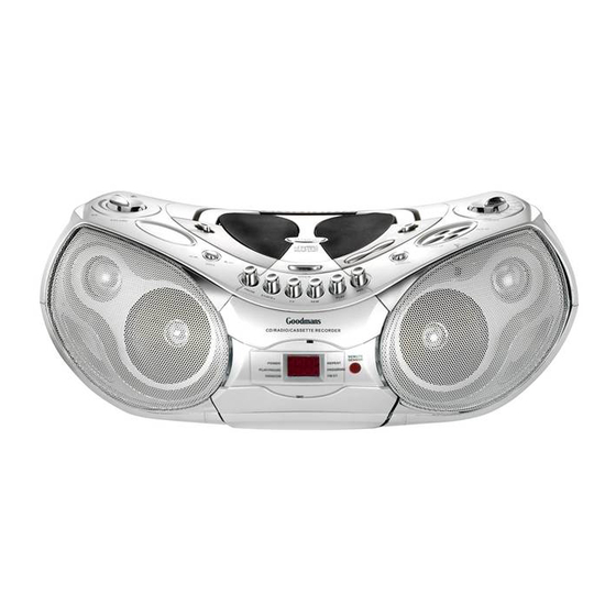 User Manuals: Goodmans GPS161MP3R Portable CD Player