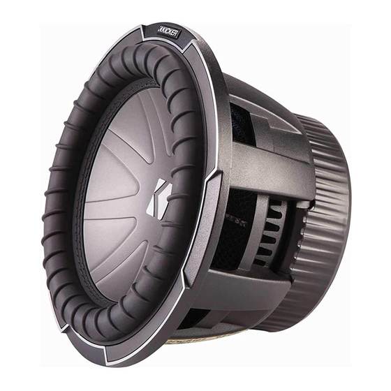 Kicker Q-CLASS CompQ10 Owner's Manual