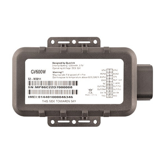 Queclink GV600 Series Quick Start