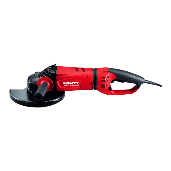 Hilti DCG 230-DB Operating Instructions Manual